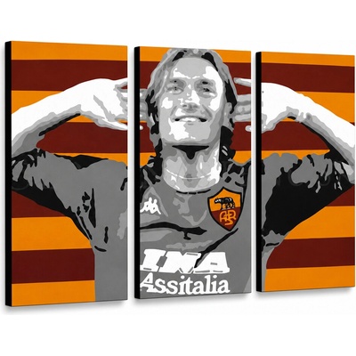 Ručne maľovaný POP Art obraz Francesco Totti - 90x60 cm