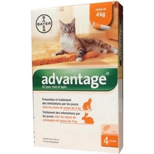 Advantage Spot-on pro malé kočky a králíky 40 mg 4 x 0,4 ml