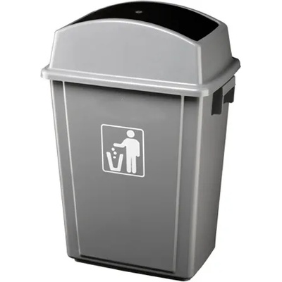 HORECANO GX-007A-Кош с люлеещ капак 40L 41x28xh60cm СИВ (0114154)