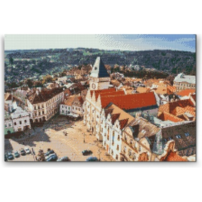 Painting Queens Diamantové malování Výhled na město Tábor 80 × 120 cm bez rámu hranaté