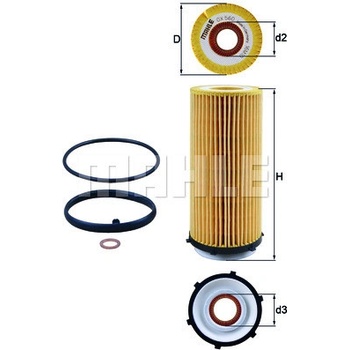 Olejový filter MAHLE ORIGINAL OX 560D (OX560D)