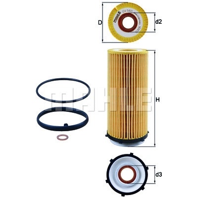 Olejový filter MAHLE ORIGINAL OX 560D (OX560D)