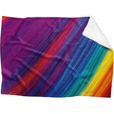 Impar fleece deka Duhové vlasy Podšití beránkem ANO 200x140