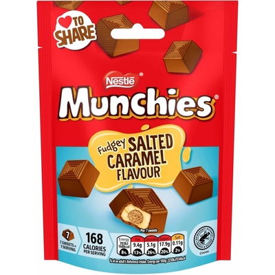 Nestlé Munchies čokoládové kostičky s náplní s příchutí slaného karamelu 97 g