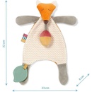 BabyOno prítulníček s pískatkom a hryzátkom Skinny Mate Pett sivá oranžová