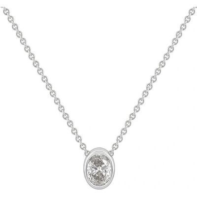 Eppi Zlatý náhrdelník s GIA certifikovaným oval diamantom Dagny N42371