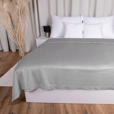 Biante přehoz na postel Zamatový Velvet Prémium SVP-039 Sivý 140 x 220 cm