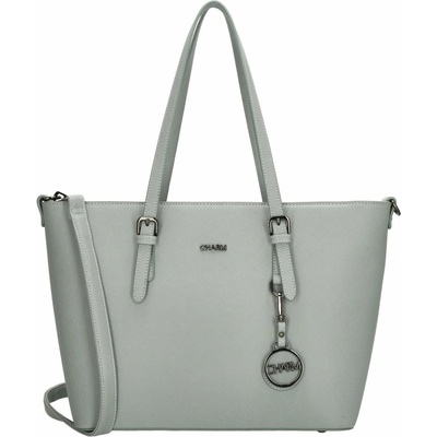 Svetloveľká shopper kabelka na rameno „Misty“ sivá