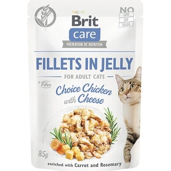 Brit Care Cat Fillets in Jelly Choice Chicken with Cheese 85 g