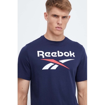 Reebok Памучна тениска Reebok IDENTITY в тъмносиньо с принт 100071176 (100071176)