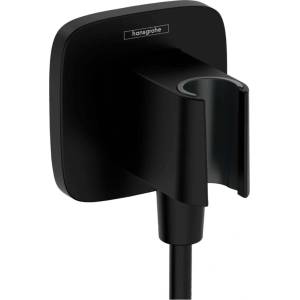 Hansgrohe Fixfit - Стенно коляно с държач, черен мат 26887670 (26887670)
