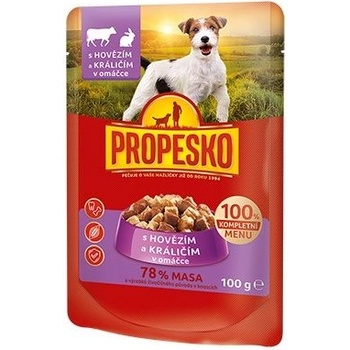 Propesko Dog Консерва говеждо-зайче в сос 100 г