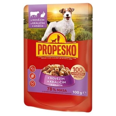 Propesko Dog Консерва говеждо-зайче в сос 100 г