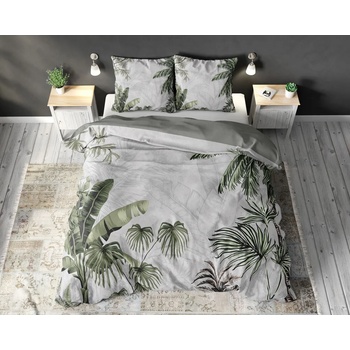 Image 1 of Sleeptime Двоен спален комплект Forest Jungle Grey с един плик поликотън