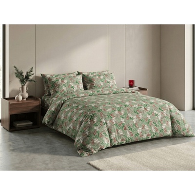 Textilomanie Flanel obliečky PINEFLOR zelené 70x90 140x200