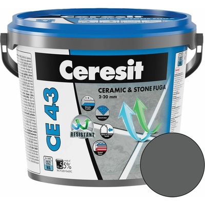 Ceresit CE 43 Škárovacia hmota Grand´Elit, graphite, 5 kg, 1303154