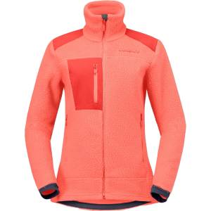 Norrøna Дамско поларено яке Norrøna Women's Trollveggen Warm3 Jacket Fleece jacket - Deep Sea Coral / Baked Apple - размер XL (105-6995-0615)