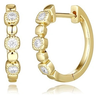 Aurino zlaté náušnice se zirkony E27389FCZZ4Y-1