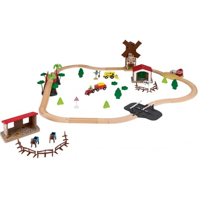 Playtive dřevěná železnice statek – Zboží Mobilmania