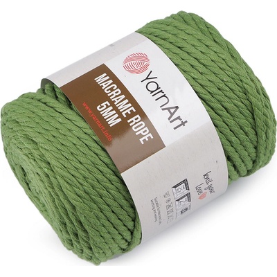Pletací příze Macrame Rope Ø5 mm 500 g rozčesávací Varianta: 20 (787) zelená sv., Balení: 1 ks 48618/117227/256718