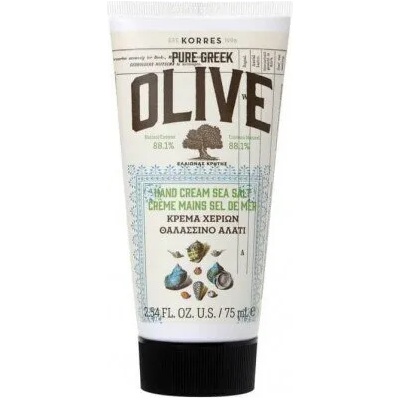 KORRES Крем за ръце с масло от маслина и морски соли , Korres Pure Greek Olive Hand Cream Sea Salt 75ml