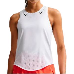 Nike Дамски потник с широка презрамка Nike Women's AeroSwift Dri-FIT ADV Running Singlet Running shirt - White / Black (916-7161-0413)