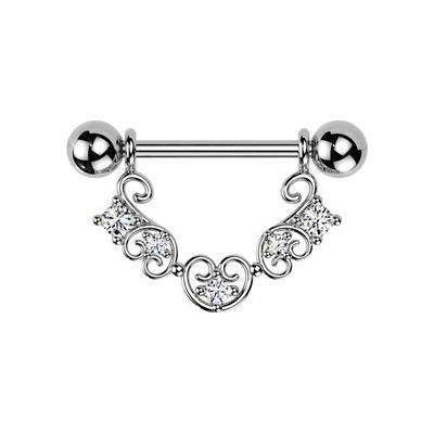 Šperky4U Ozdobný piercing do bradavky BR01031