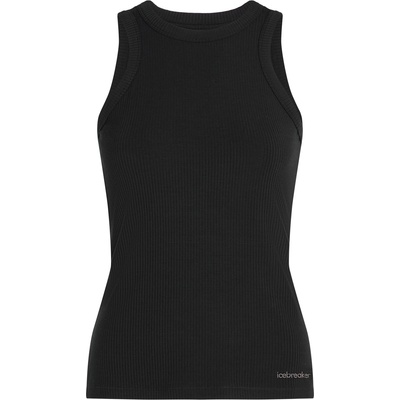 Icebreaker Дамски потник с широка презрамка Icebreaker Women's Merino Rib Lotus Tank Tank top - Black (916-3911-0113)