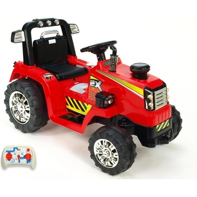 Elektrický traktor 12V s 2,4G dálkovým ovládám červená