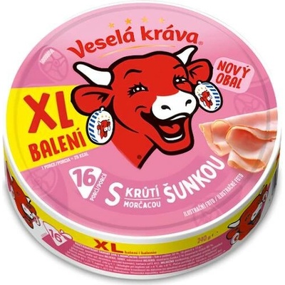 Veselá Kráva Tavený sýr se šunkou XL 16 ks 240g