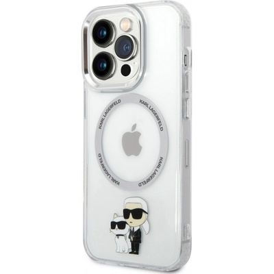 Púzdro Karl Lagerfeld MagSafe IML Karl a Choupette NFT iPhone 14 Pro Max, čiré