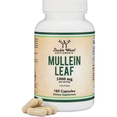 Double Wood Supplements Дихателни пътища - Лопен (екстракт от лист), 180 капсули Double Wood (27243 DW)