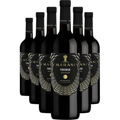 Marani Pirosmani červené polosuché víno 12% 3 x 750 ml (holá lahev)