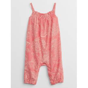 GAP Baby гащеризон с цветен принт от лен GAP GAP | Rozov | Момичешки | 50-62