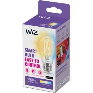 Philips Смарт LED димируема vintage крушка WiZ Filament, A60, E27, 7W, 806 lm, White (2100-6500K) (929003017222)