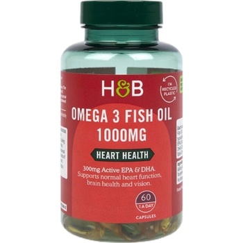 Image 1 of Holland & Barrett Omega 3 Fish Oil Concentrate 1000 mg [60 Гел капсули]