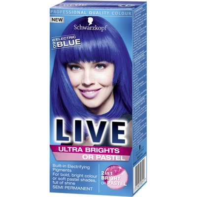 Schwarzkopf Live Ultra Brights or Pastel barva na vlasy 095 Electric Blue