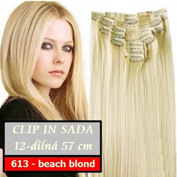 Clip in sada 12-dílná 57 cm odstín 613 beach blond
