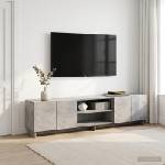 vidaXL ТВ стойка 180 x 34, 5 x 40 см Бетонно сиво Инженерна дървесина (8011498)