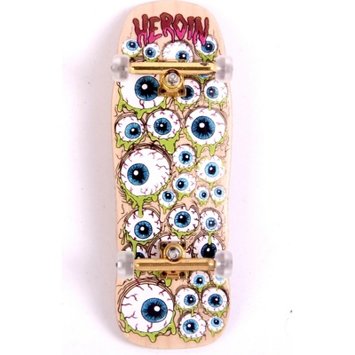 Custom Pro X Heroin Skateboards Eyes 33,6 mm Nature Fingerboard