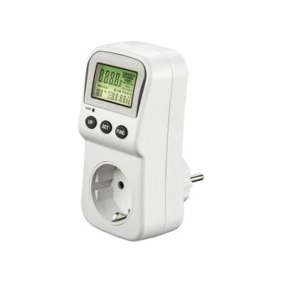 Hama Адаптер - електромер Digital, 230 V, 16 A, 3680 W, Открит монтаж, Измерване на напрежение, ток и мощност, Бял, HAMA-223561