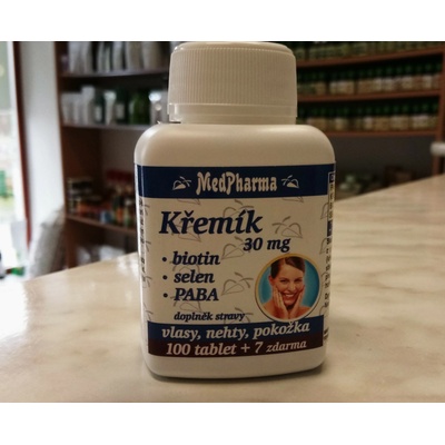MedPharma Kremík 30 mg + Biotín + Selén + Paba 107 tabliet