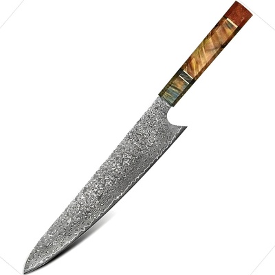 HARAHU Дамаски кухненски нож YO-37573 - Slicer / Многоцветен KP37573 (YO-37573)