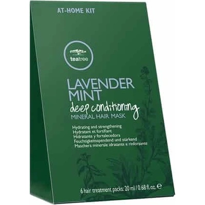 Tea Tree by Paul Mitchell Комплект Tea Tree от Paul Mitchell Lavender Mint Deep Conditioning Без парабени Крем-маска за лечение на коса Хидратираща и укрепваща 6 бр. 20 ml