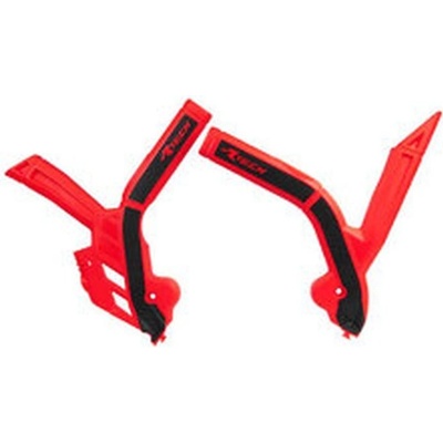 RACETECH (RTECH) kompletní kryty rámu BI-MATERIAL SUPER GRIP HONDA CRF 450 R / RX 21-24, CRF 250 R / RX 22-24 barva červená černá
