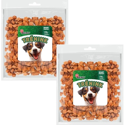 Akinu Tréningové kačacie kocky pre psov 2 x 400 g