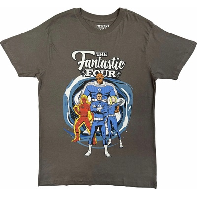 Tričko Fantastic Four Portrait Šedá