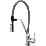 INVENA Кухненски смесител с издърпващ се душ сив Invena Terra (BZ-54-L05-D)