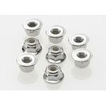 Traxxas Гайки Traxxas Nuts, 4mm flanged nylon locking (steel, serrated) (8), TRX3647 (TRX3647)