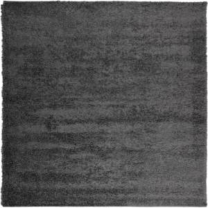  Шаги килим с дълъг косъм, модерен, антрацит, 120x120 см